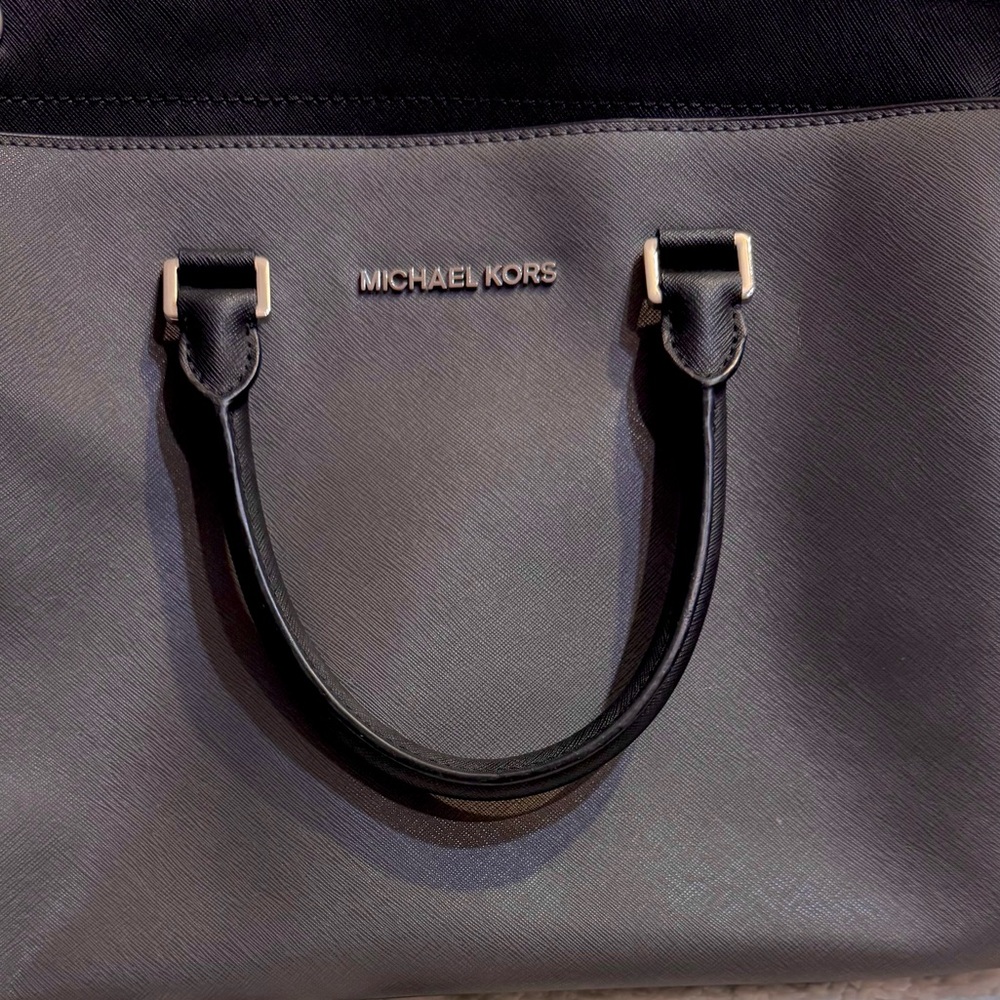 Michael Kors Two-Tone Gray and Black Tote